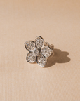 Floral Diamond Stud Earrings