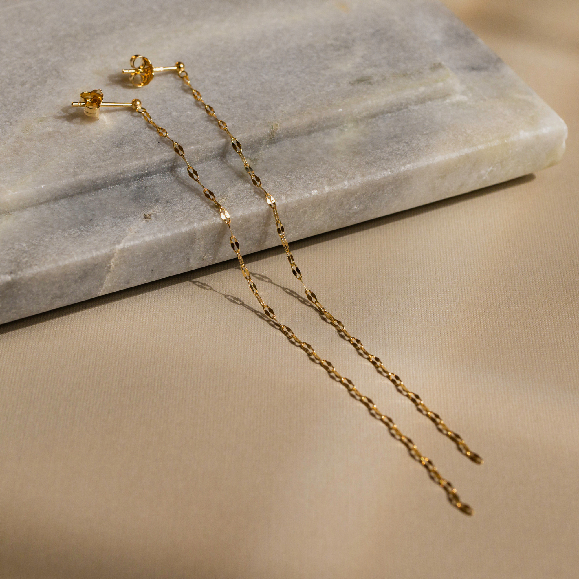 Delicate Drop Chain Earrings