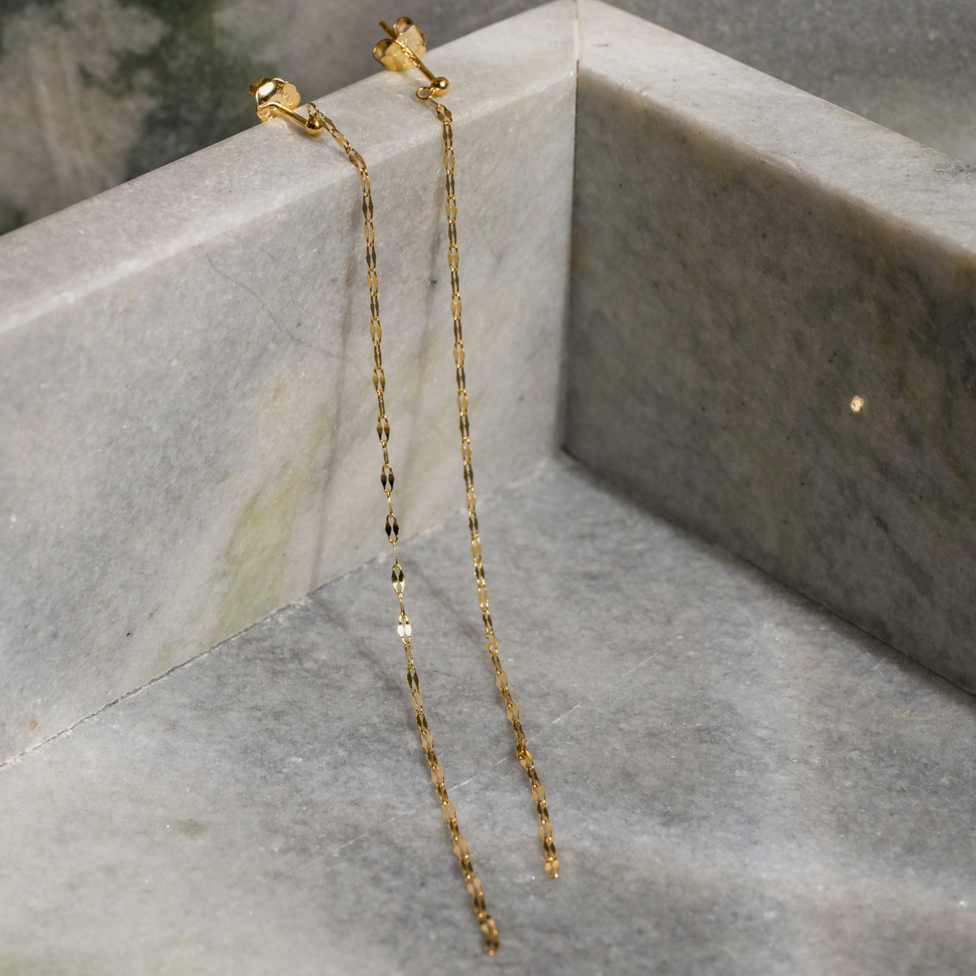 Delicate Drop Chain Earrings