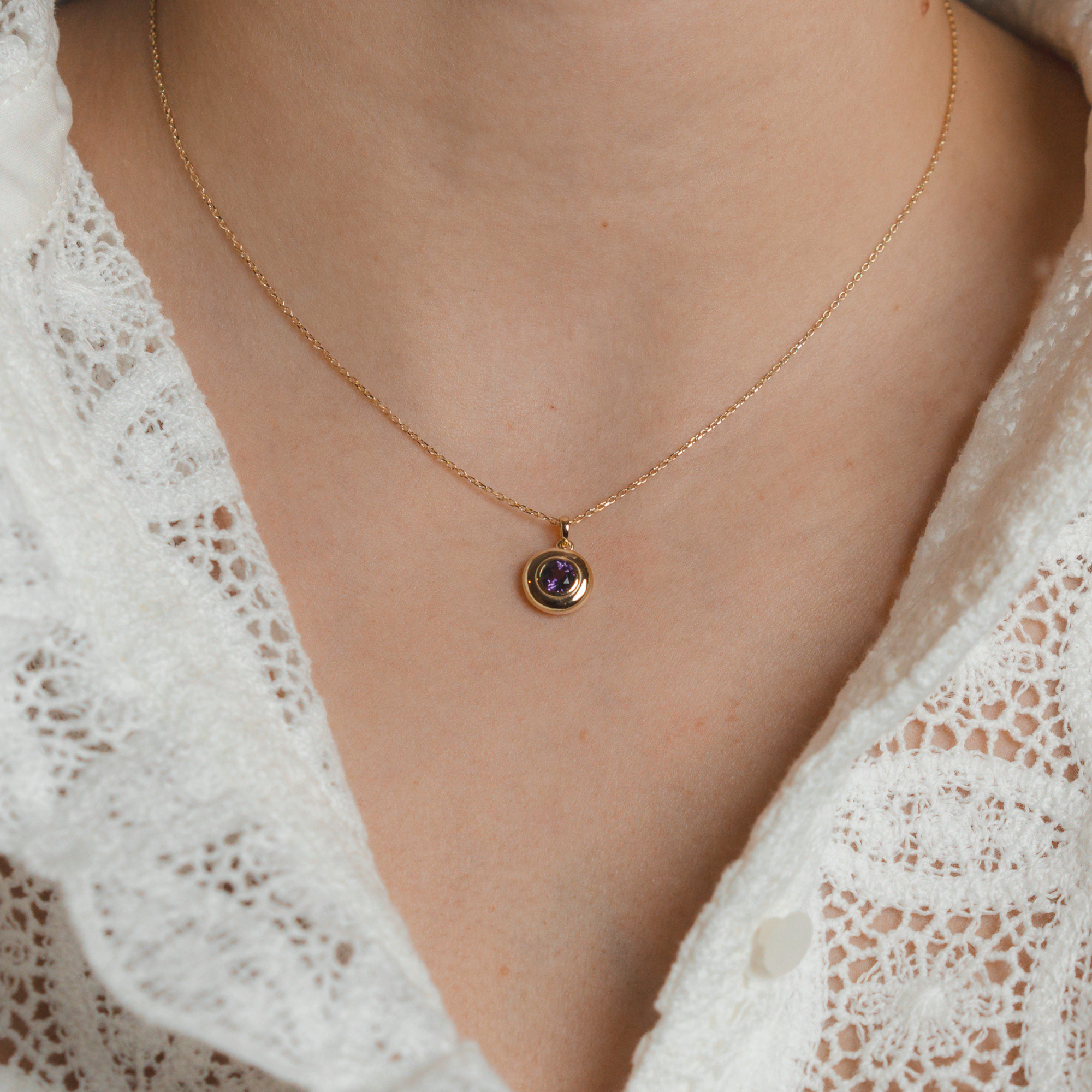 The Bubble Birthstone Pendant Necklace