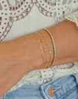 Beaded & Bezel Diamond Bracelet