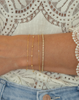 Floating Diamond Cable Chain Bracelet