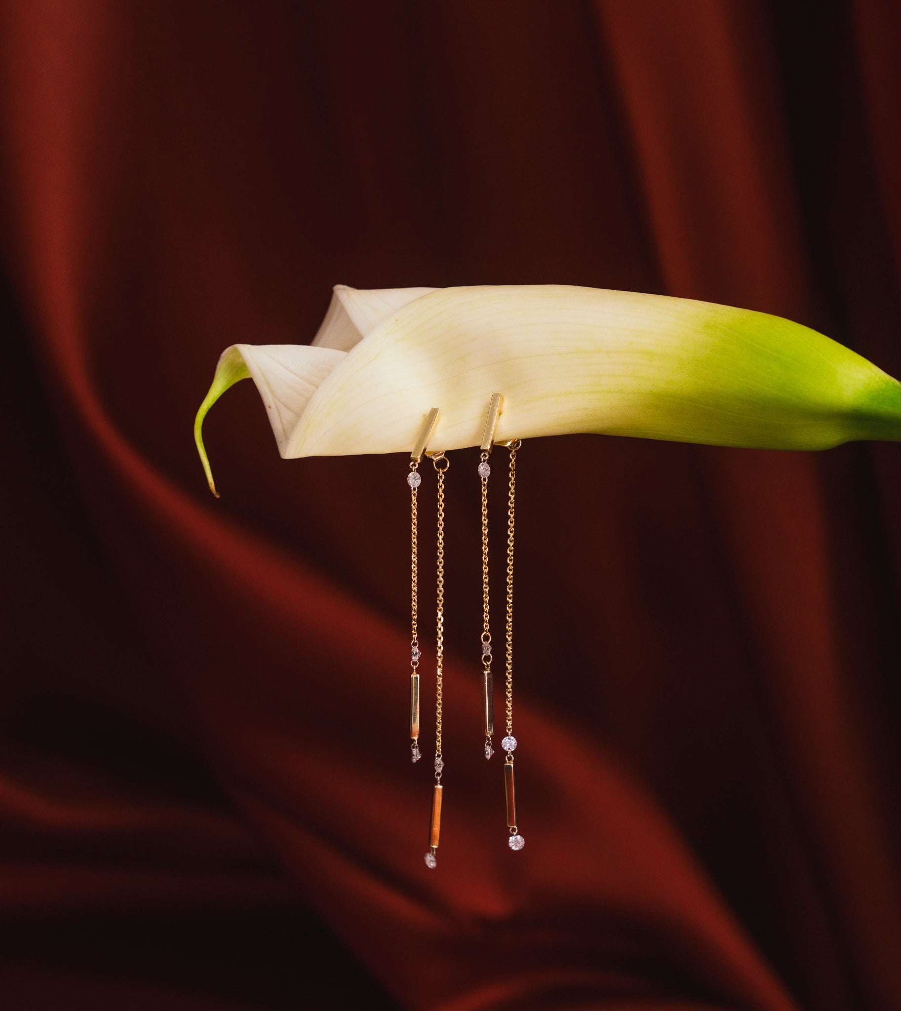 Double Sided Drop Earrings