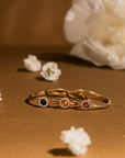 The Aura Birthstone Halo Ring