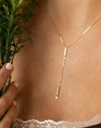 The Double Drop Lariat Necklace