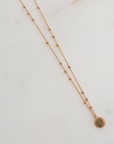 Honey Beaded Pendant Necklace