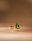Custom Green Tourmaline Trilogy Ring