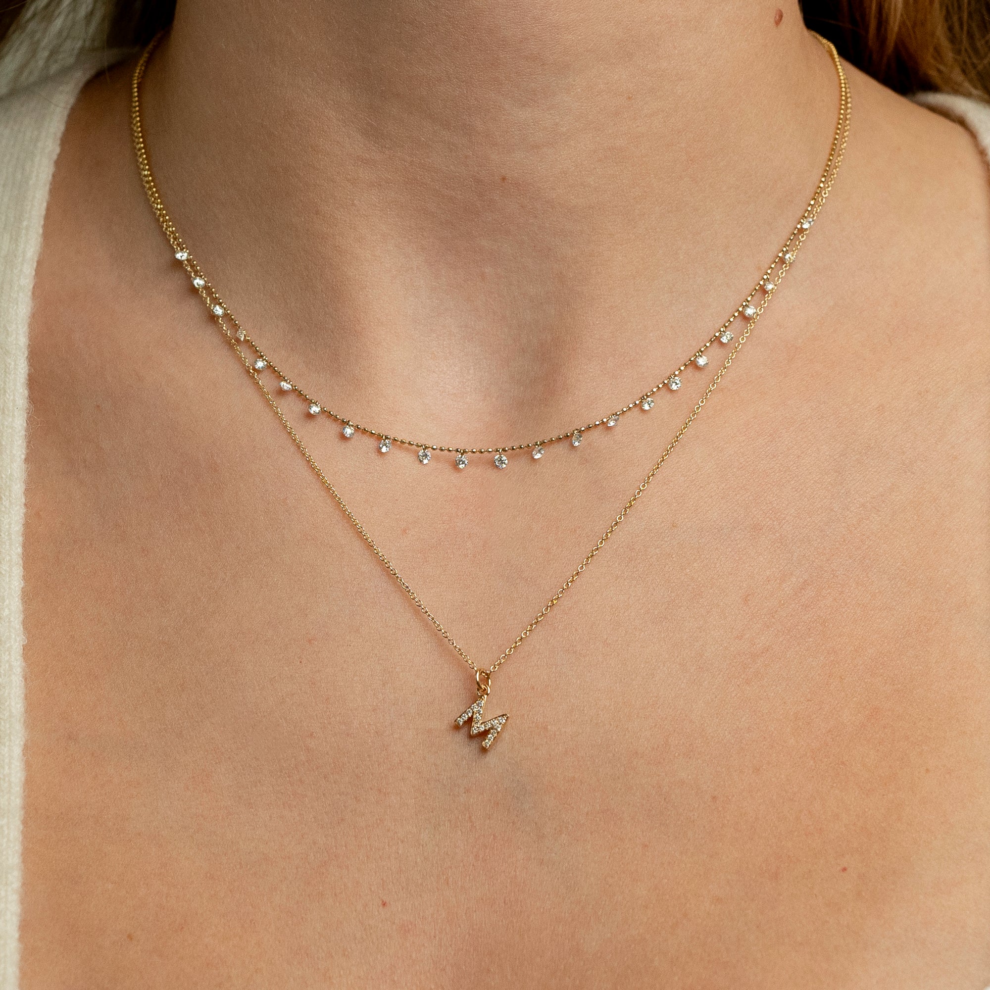 The Diamond Initial Pendant Necklace
