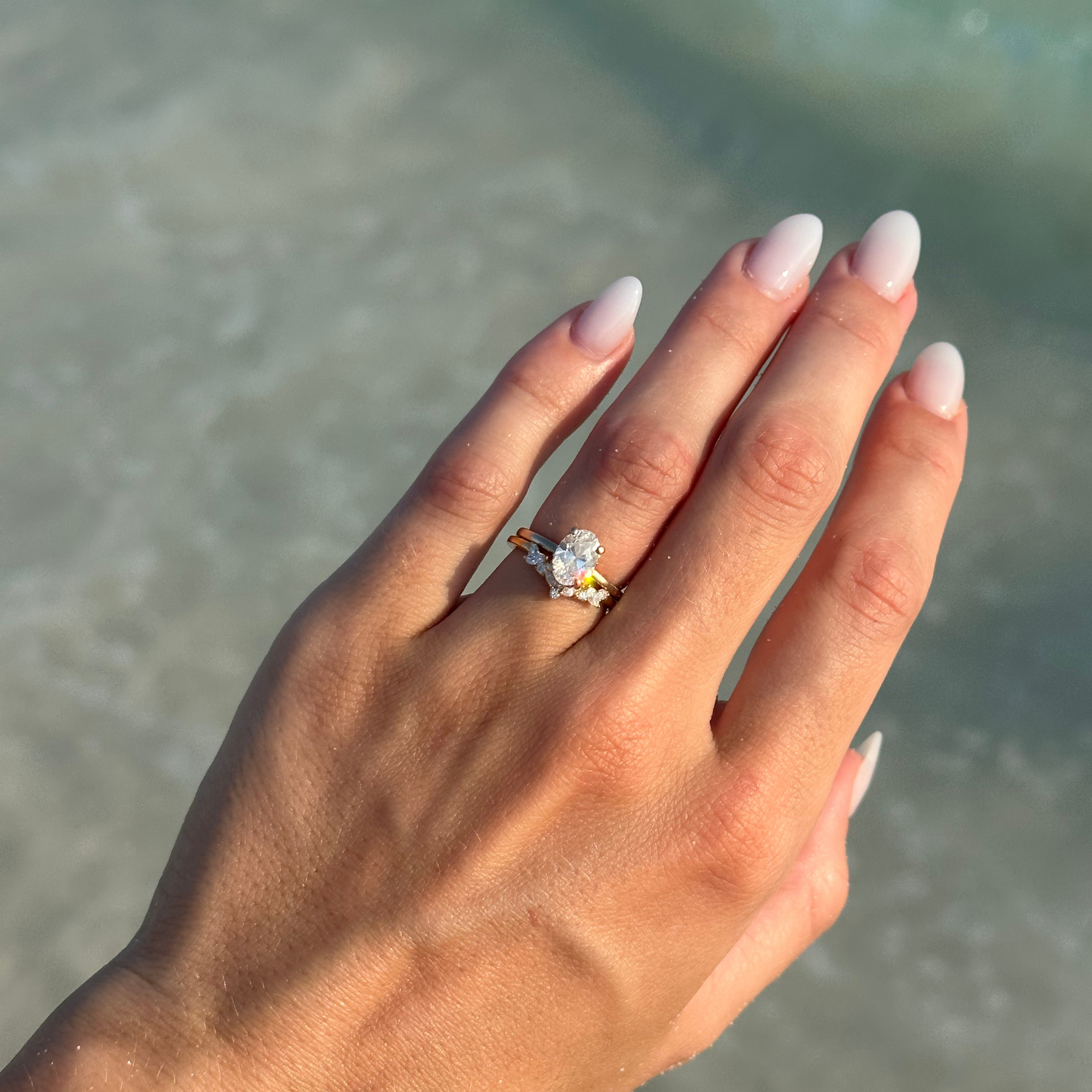 The Cena Chevron Wedding Band