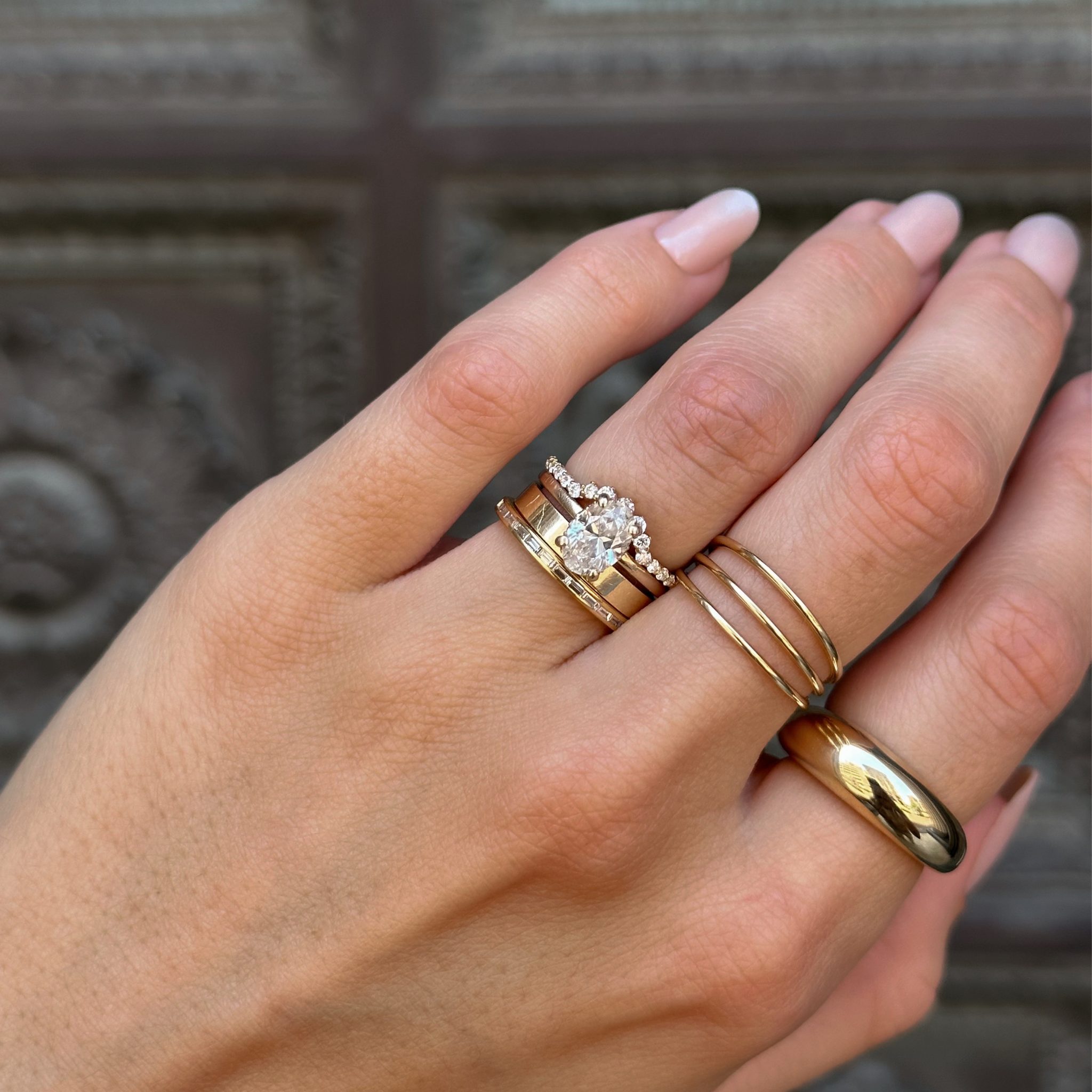 Channel set 2025 baguette wedding band