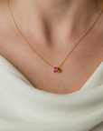 The Two Stone Custom Gemstone Necklace