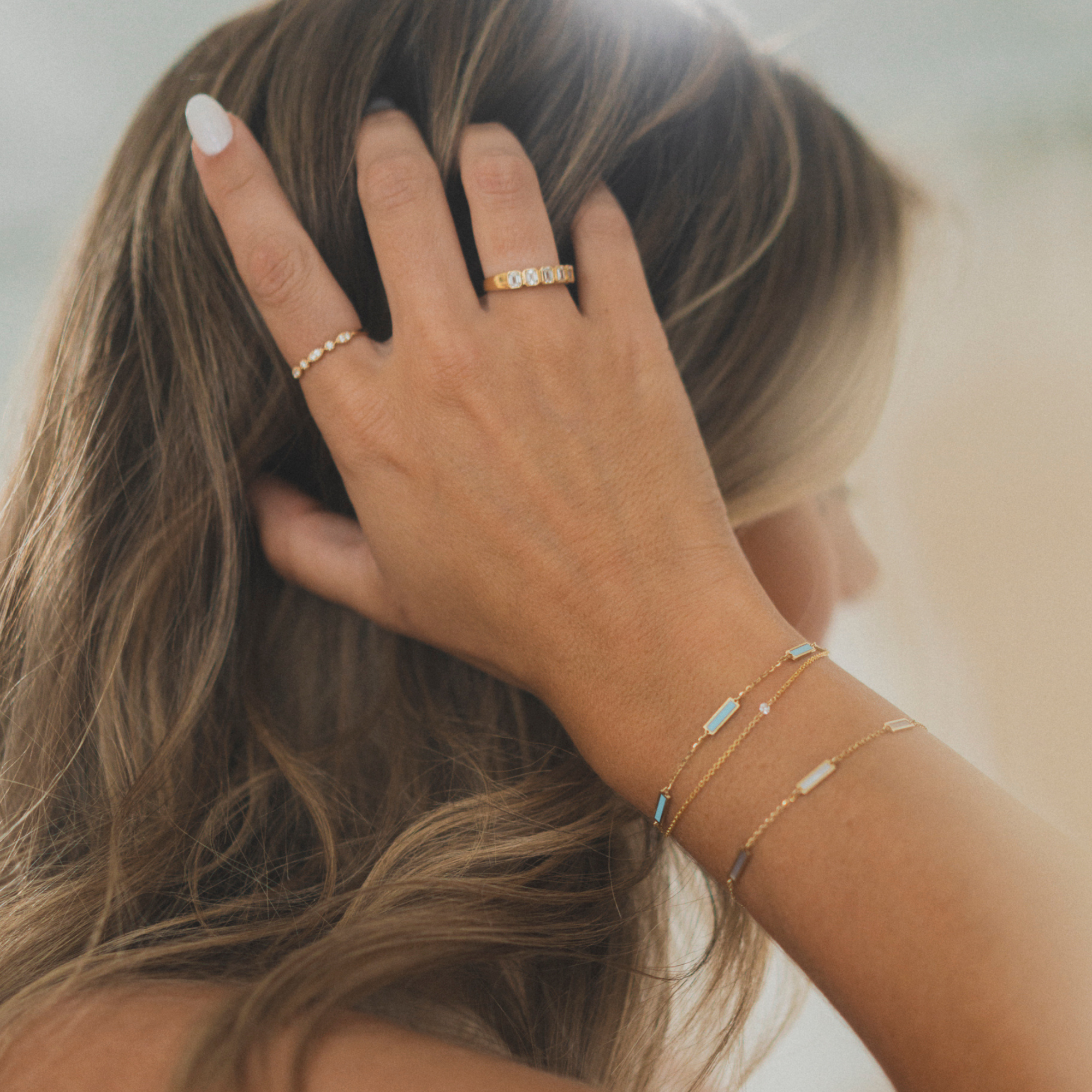 The Maren Milgrain Diamond Wedding Band