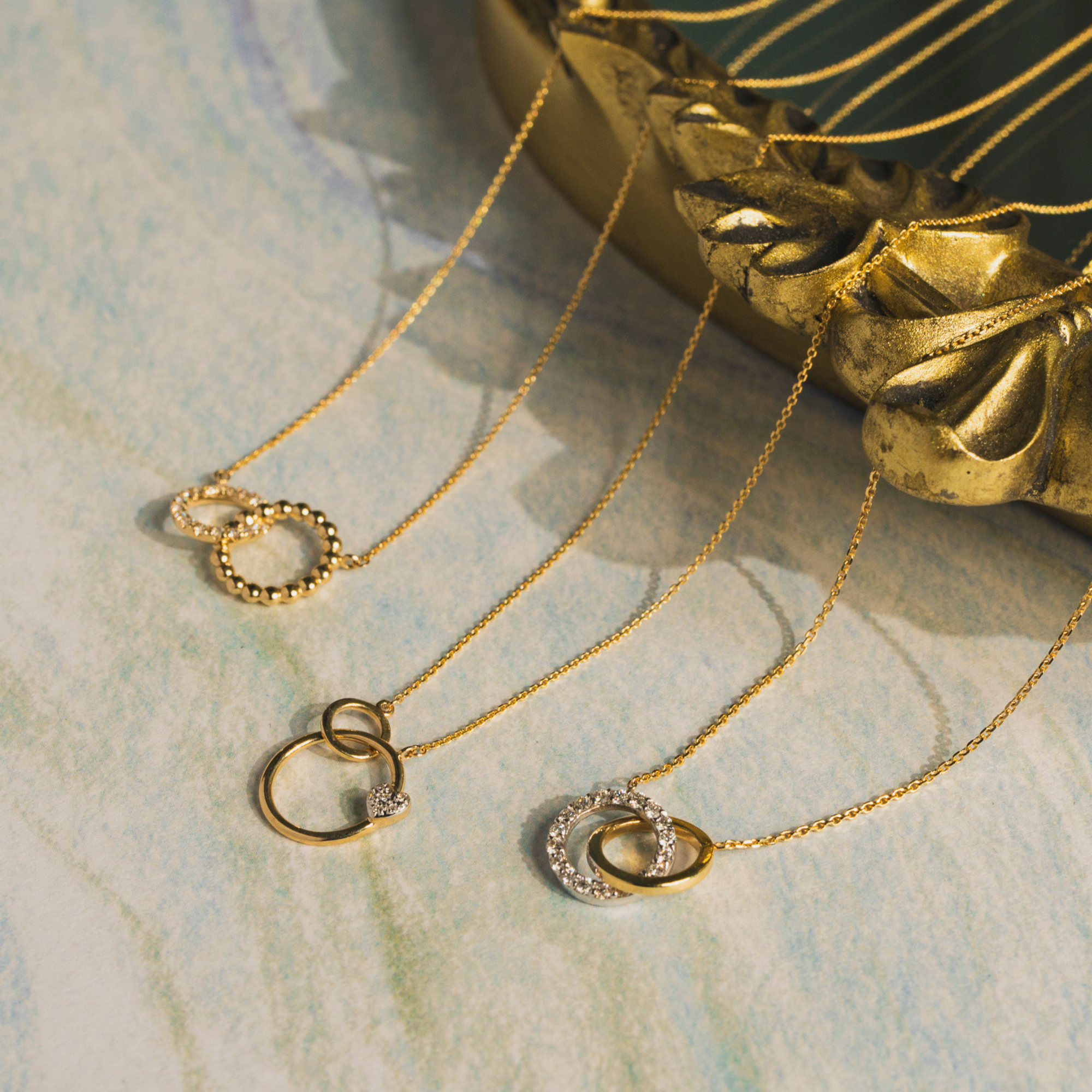 With Love Double Pendant Necklace