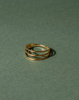 Gold Coded Statement Ring