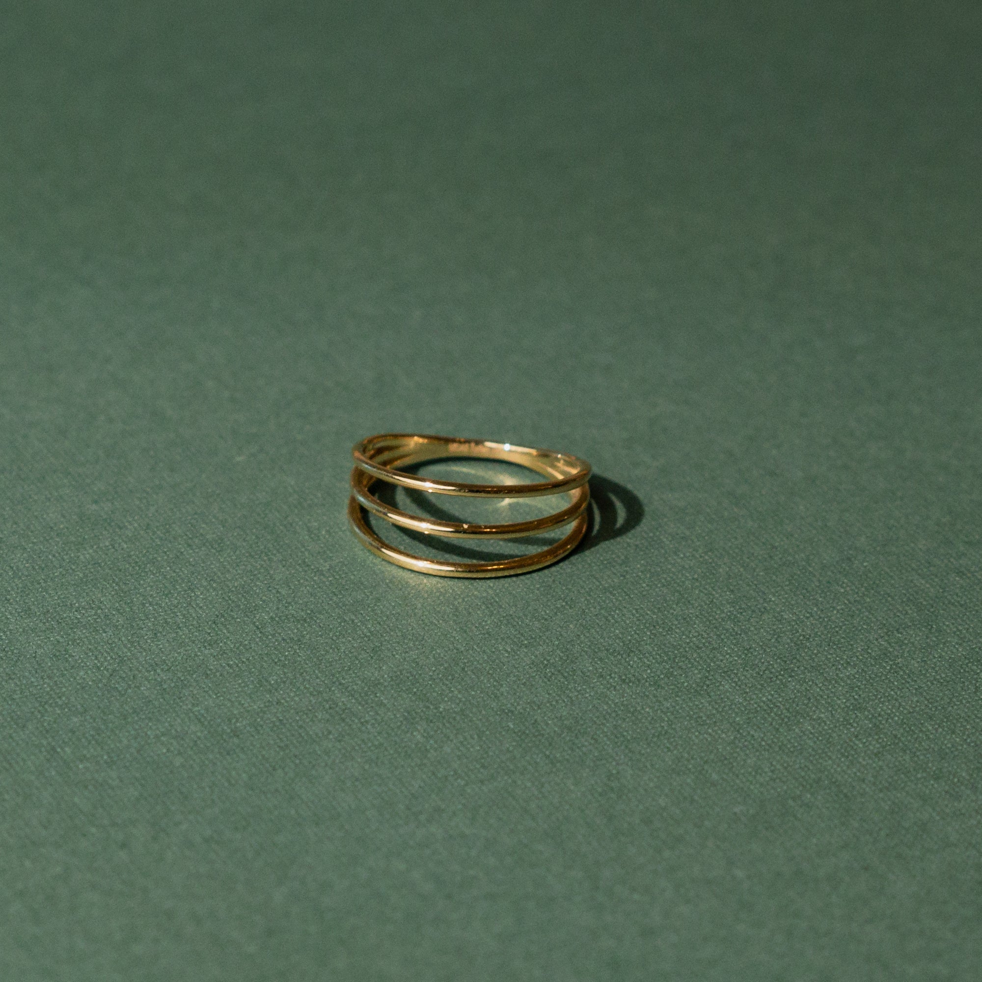 Gold Coded Statement Ring