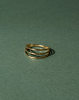 Gold Coded Statement Ring
