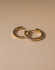 Mini Diamond Huggie Hoop Earrings