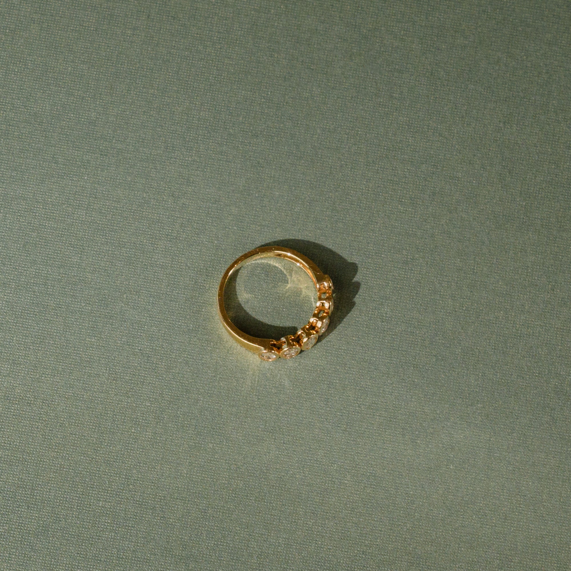 The Eden Bezel Set Diamond Wedding Band