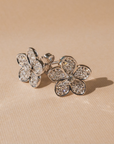 Floral Diamond Stud Earrings