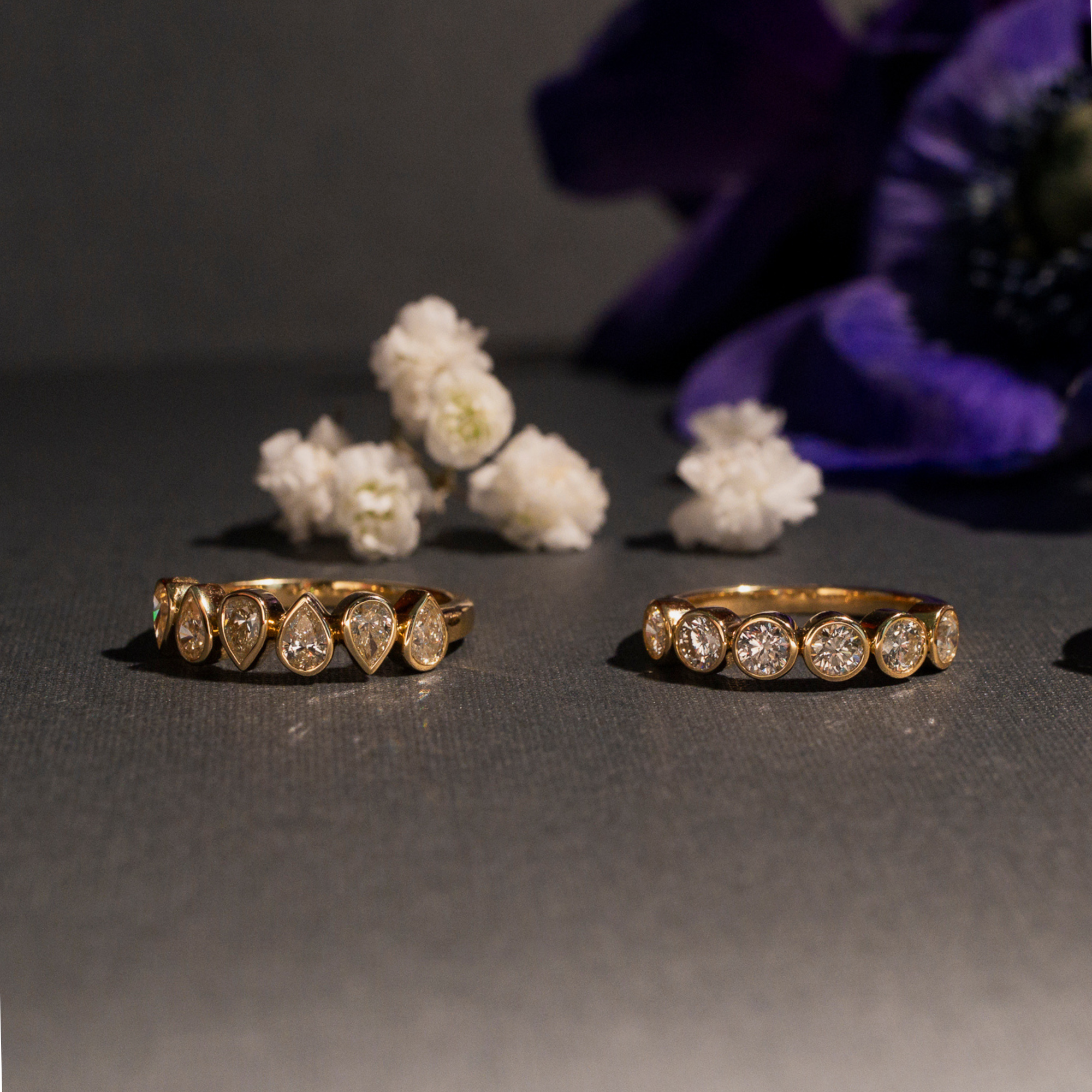 The Eden Bezel Set Diamond Wedding Band
