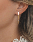 Floating Diamond Chain Earrings