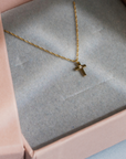 Mini Gold Cross Pendant Necklace