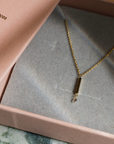 Floating Diamond Bar Necklace