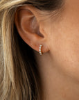 Single Prong Diamond Huggie