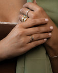 The Aura Birthstone Halo Ring