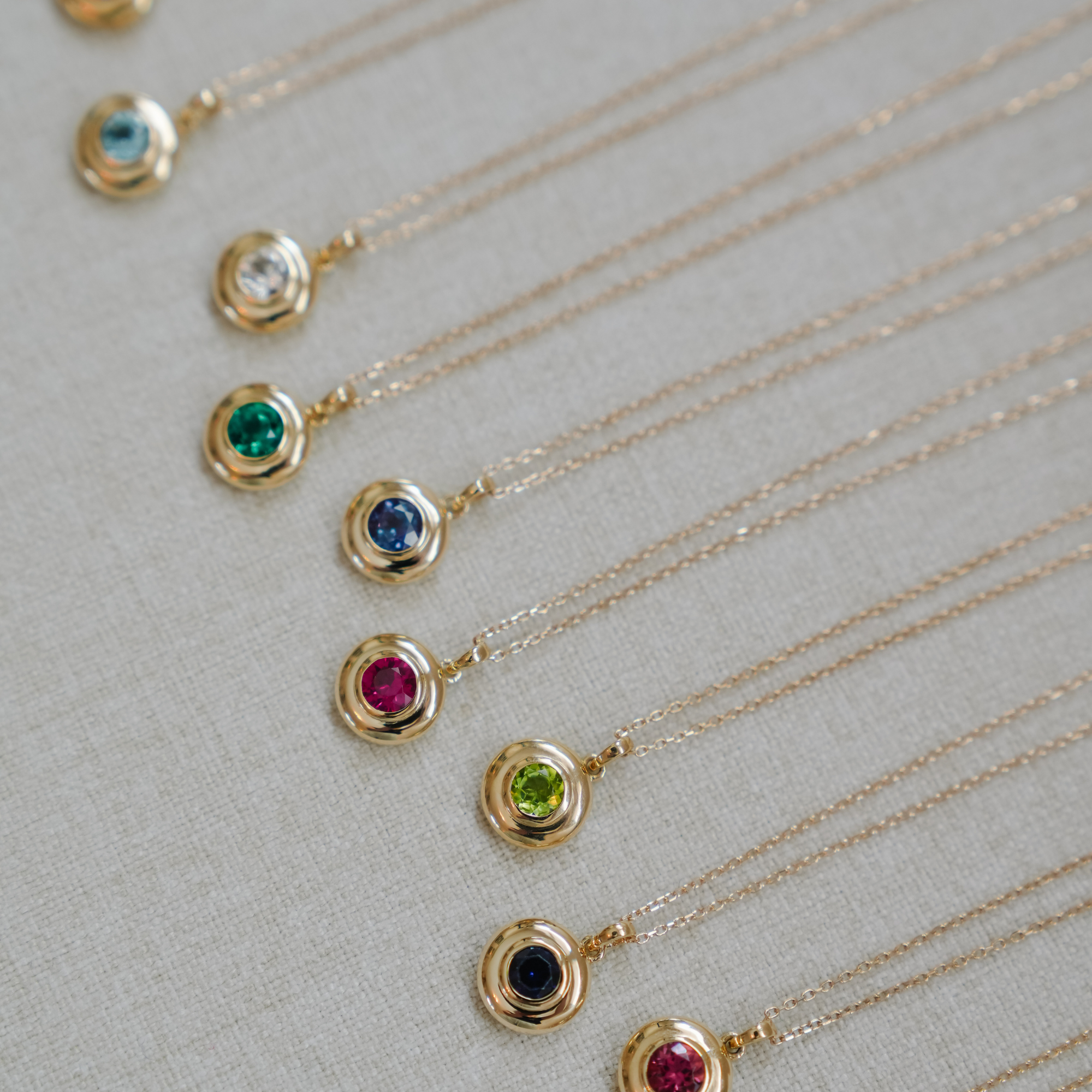 The Bubble Birthstone Pendant Necklace