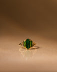 Custom Green Tourmaline Trilogy Ring