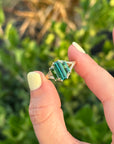 Custom Green Tourmaline Trilogy Ring