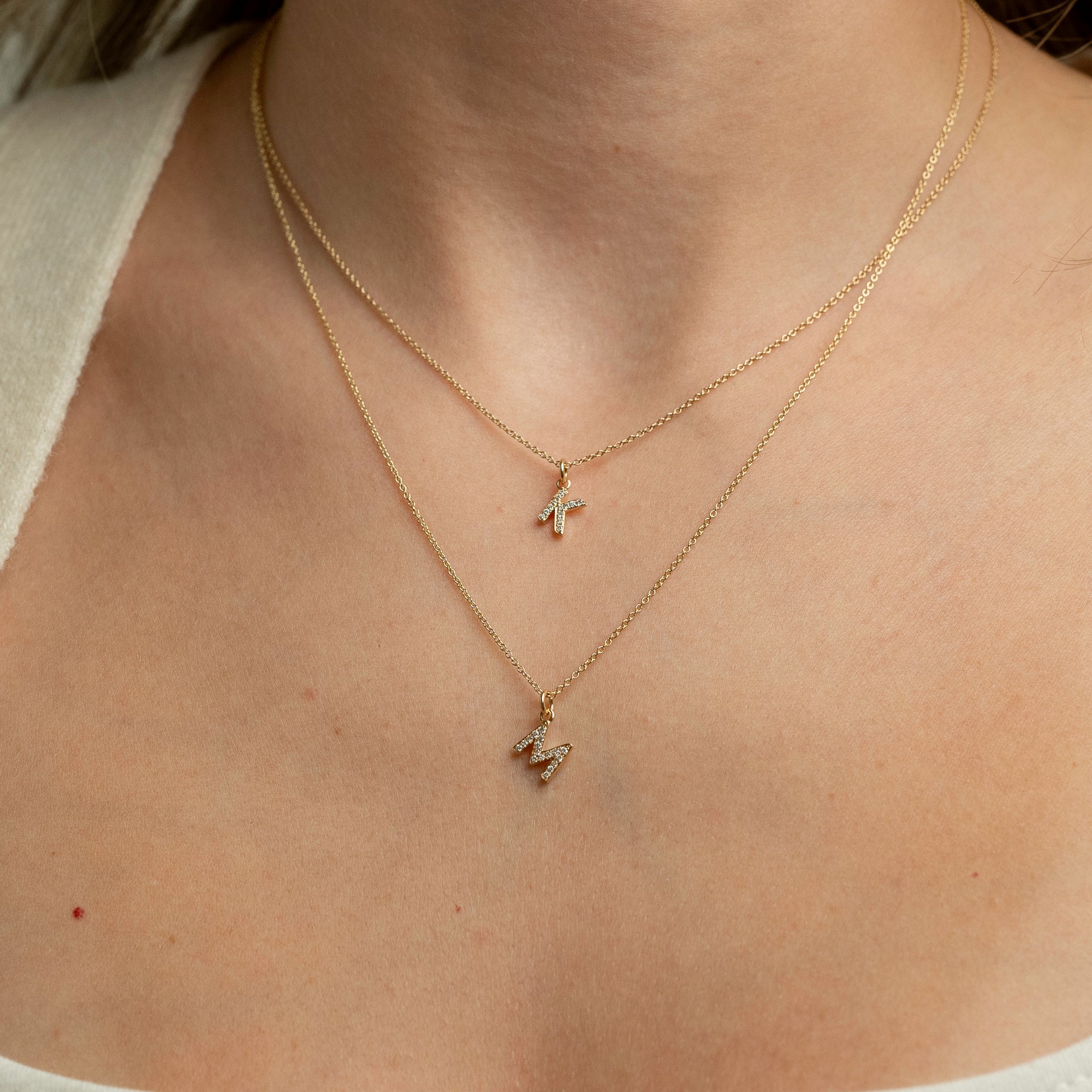 The Diamond Initial Pendant Necklace