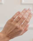 The Whitney Flat Edge Wedding Band