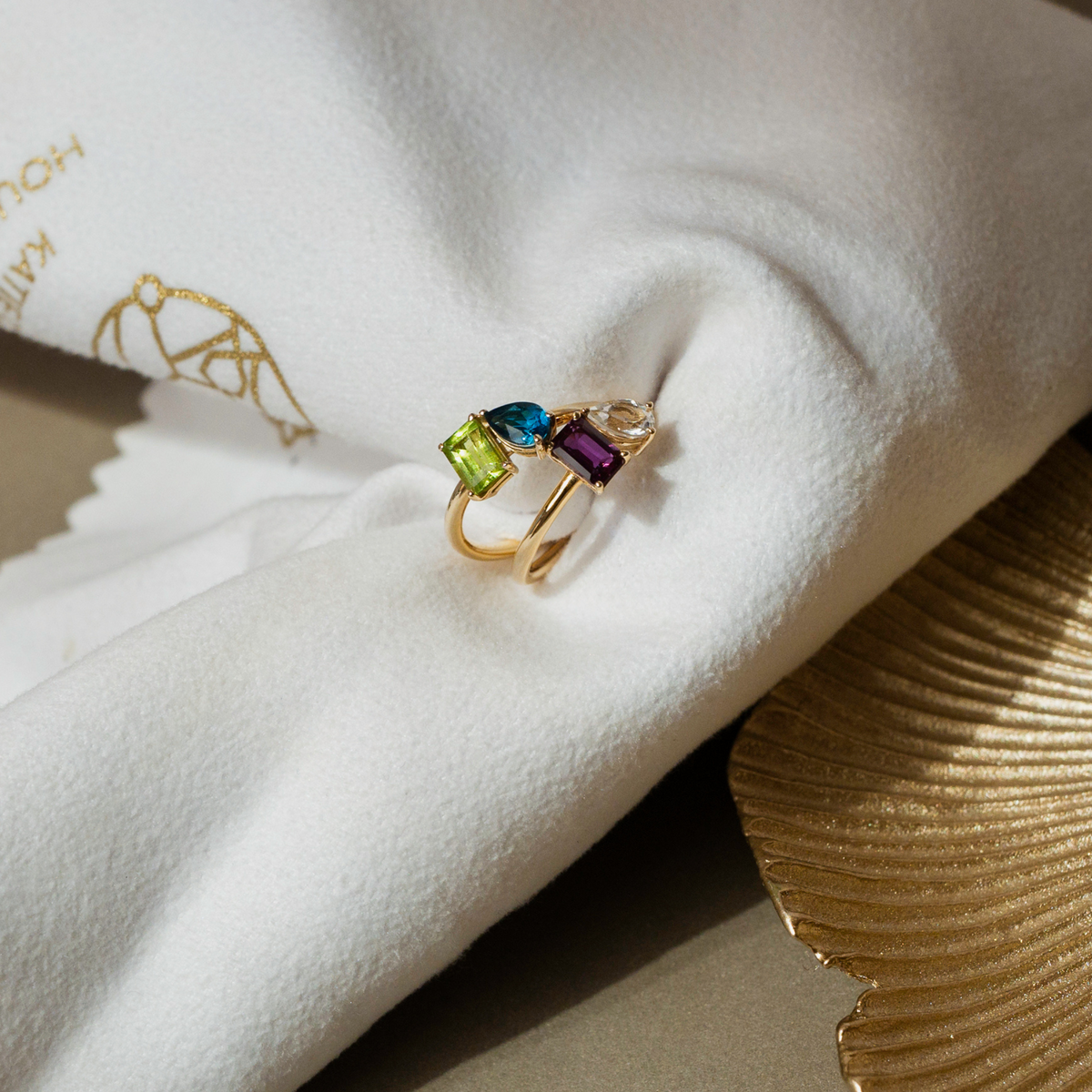 Katie Clark 2-Stone Birthstone Ring in 14k yellow gold – katieclark