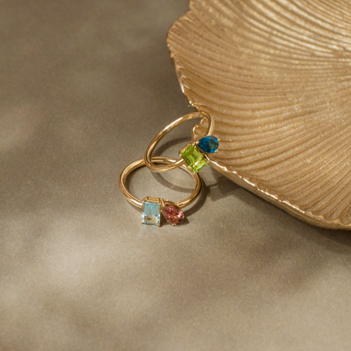 Katie Clark 2-Stone Birthstone Ring in 14k yellow gold – katieclark