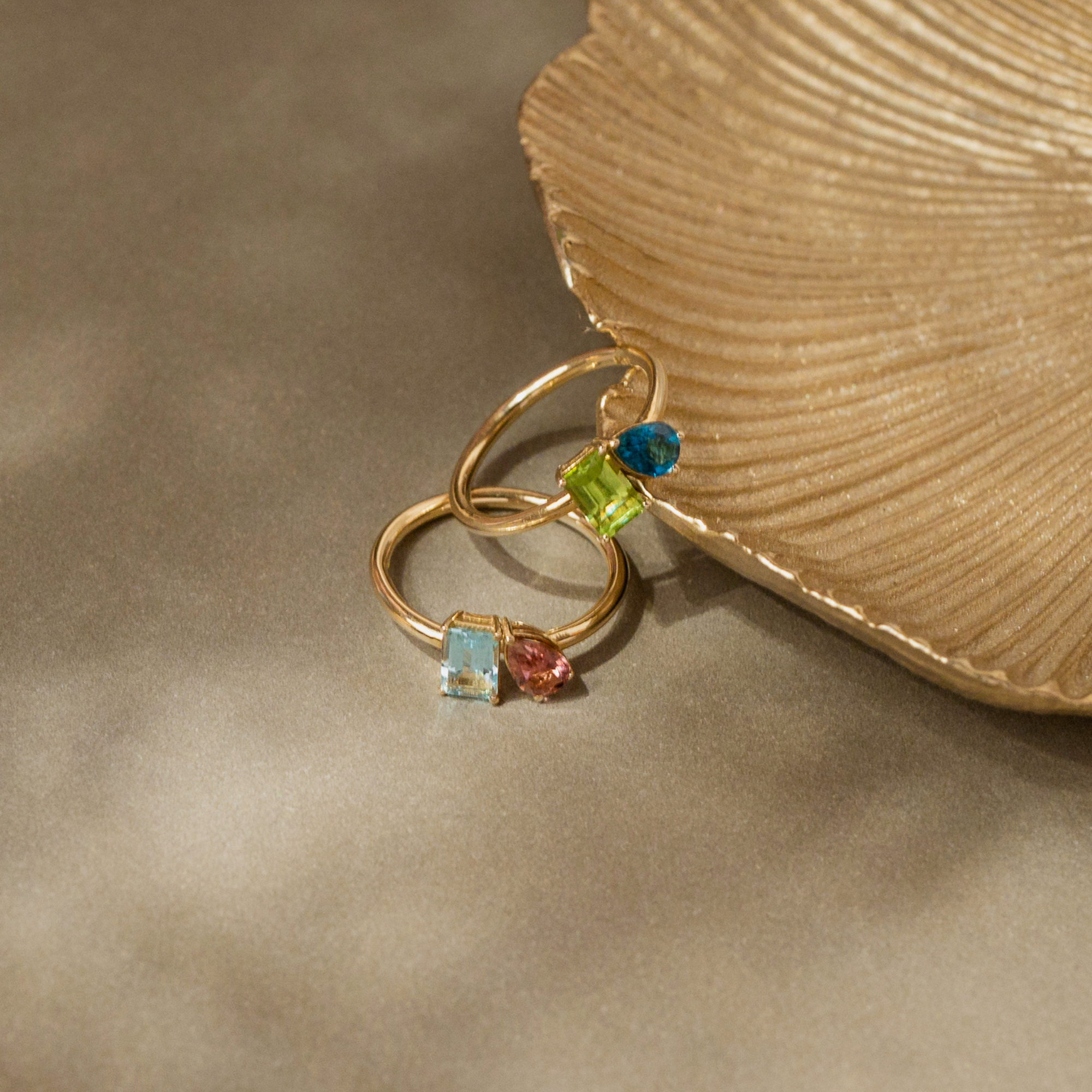 The Two Stone Custom Gemstone Ring