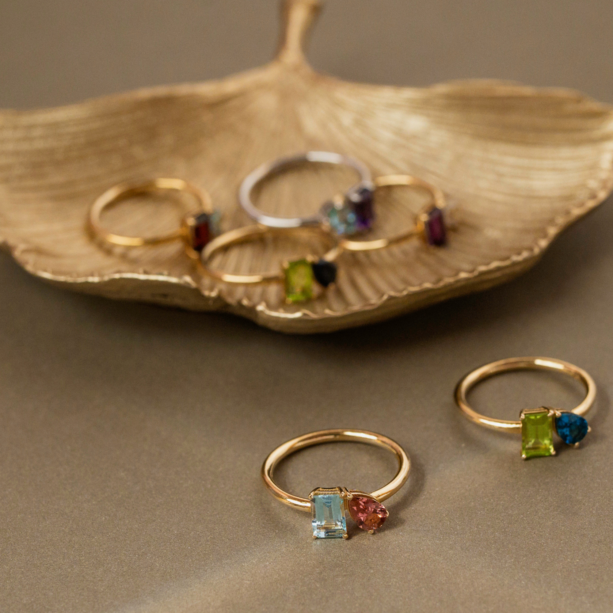 The Two Stone Custom Gemstone Ring