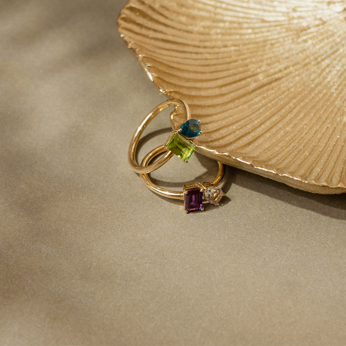Katie Clark 2-Stone Birthstone Ring in 14k yellow gold – katieclark
