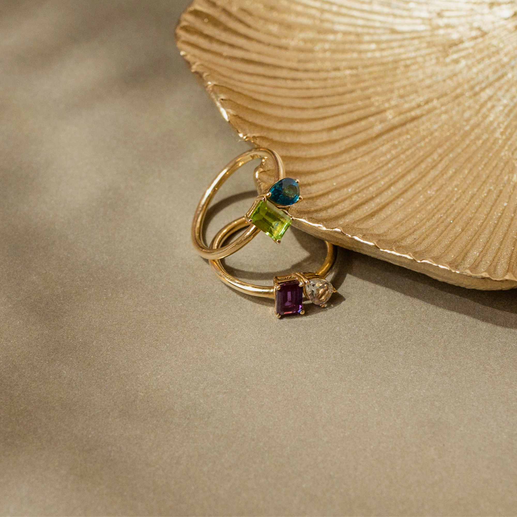 The Two Stone Custom Gemstone Ring