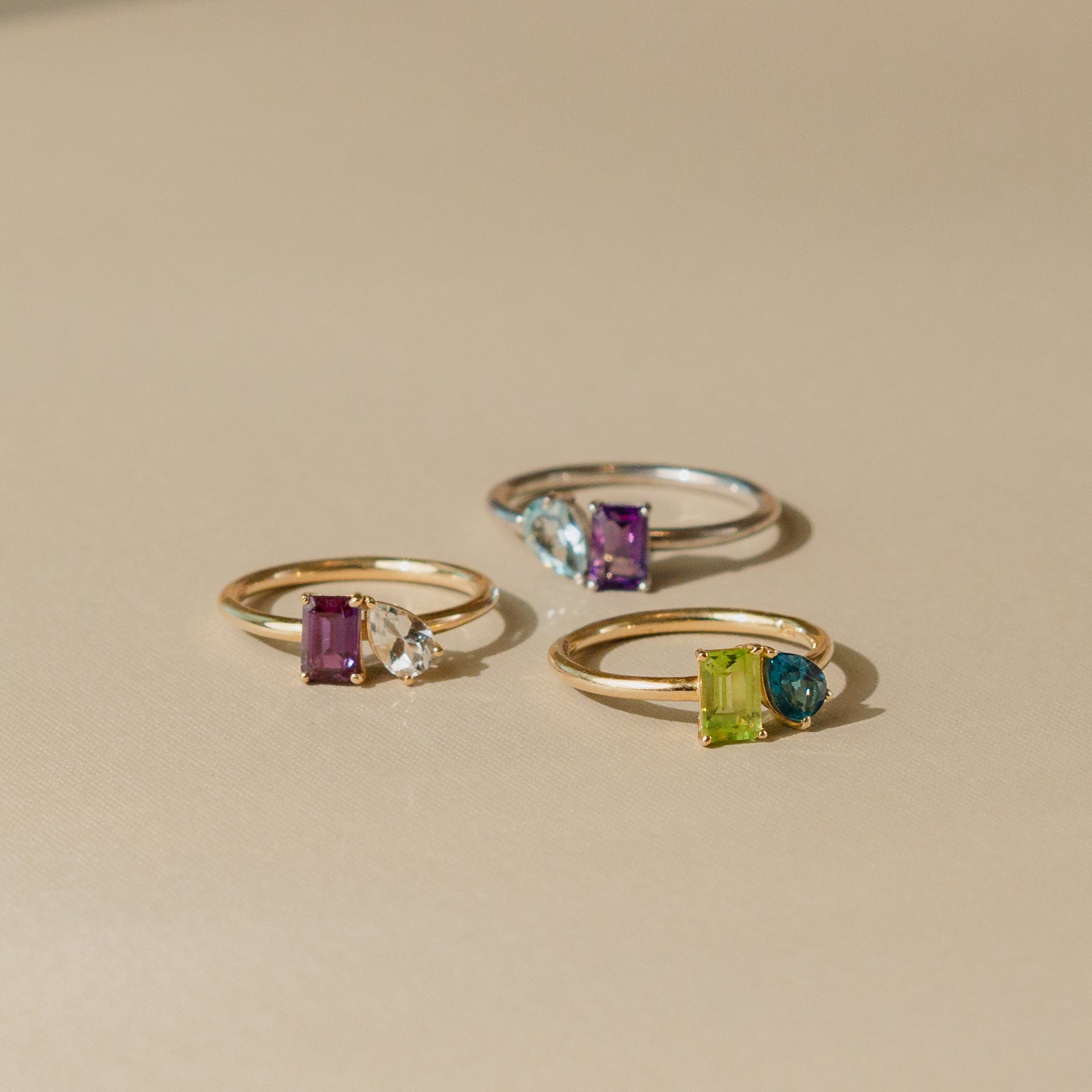 The Two Stone Custom Gemstone Ring