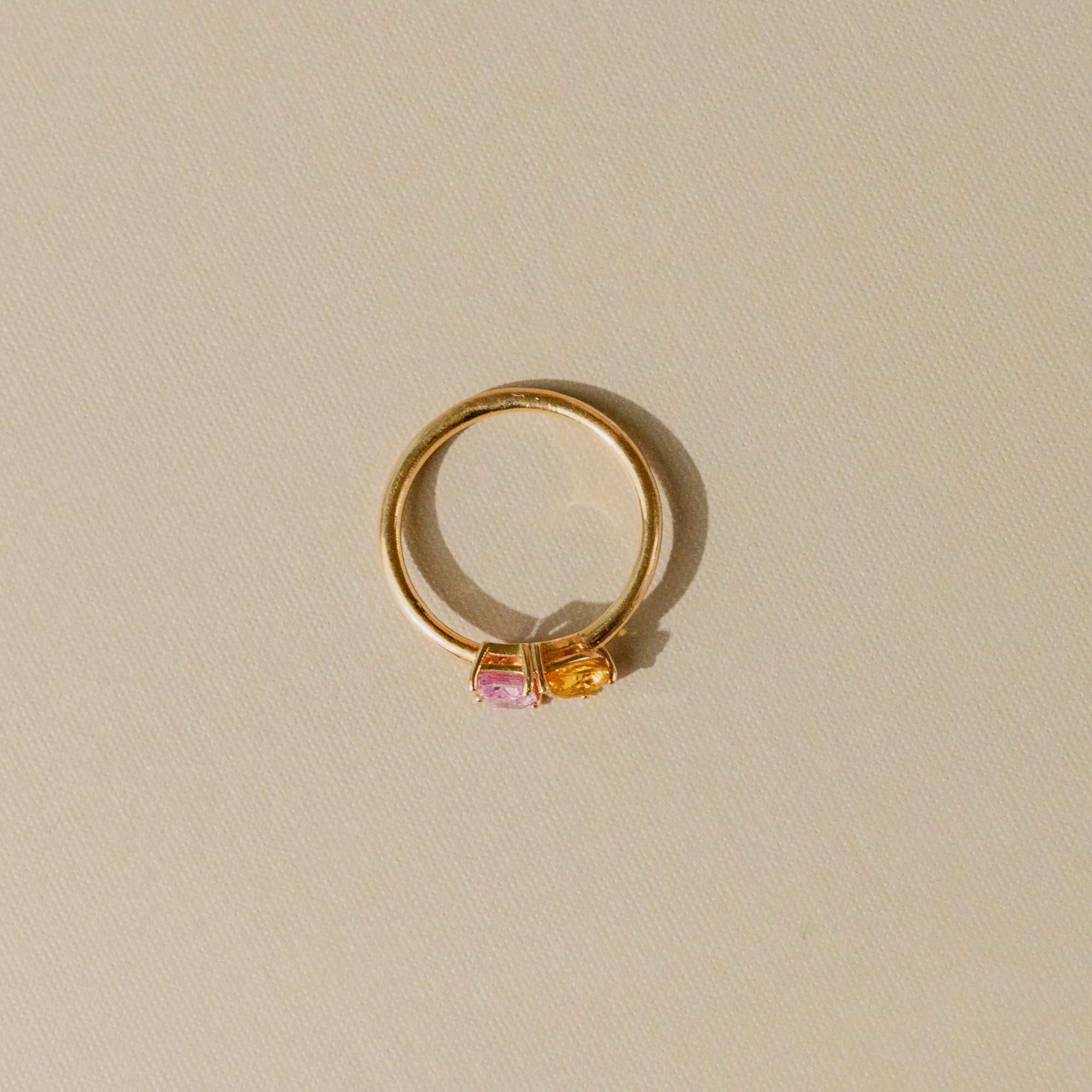 The Two Stone Custom Gemstone Ring