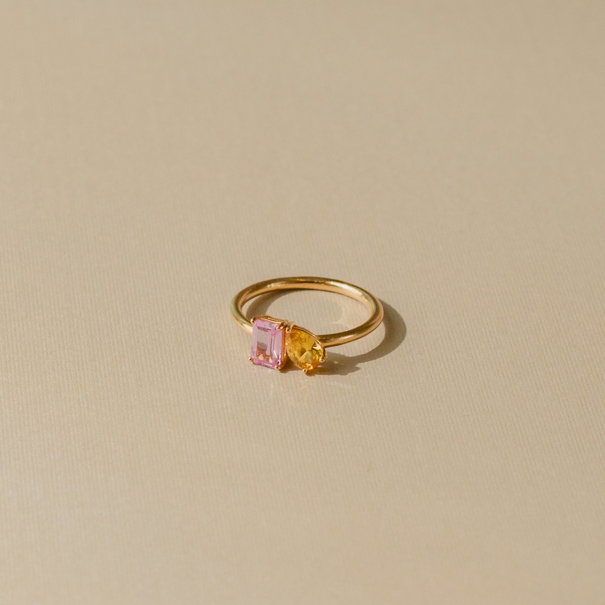 The Two Stone Custom Gemstone Ring