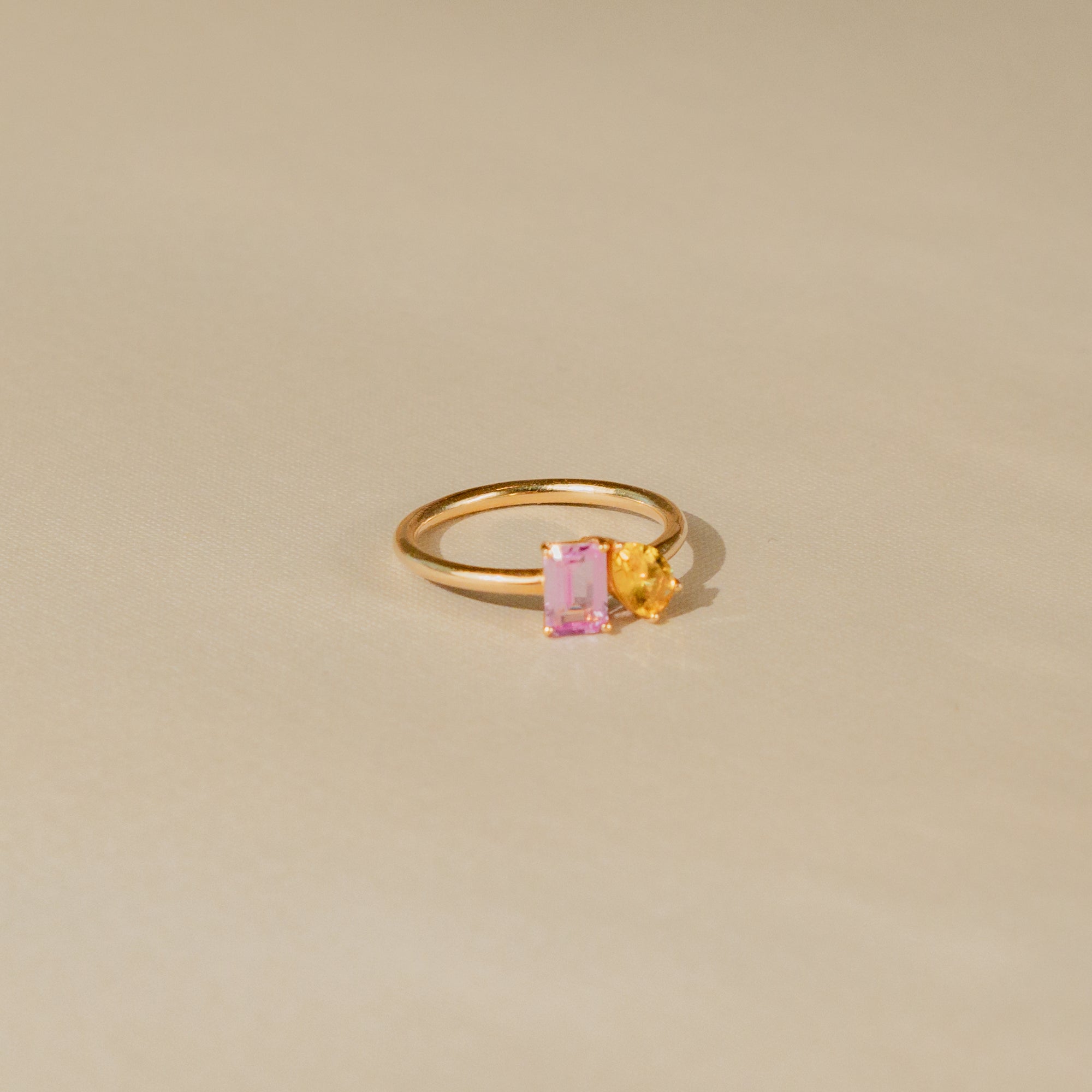 The Two Stone Custom Gemstone Ring