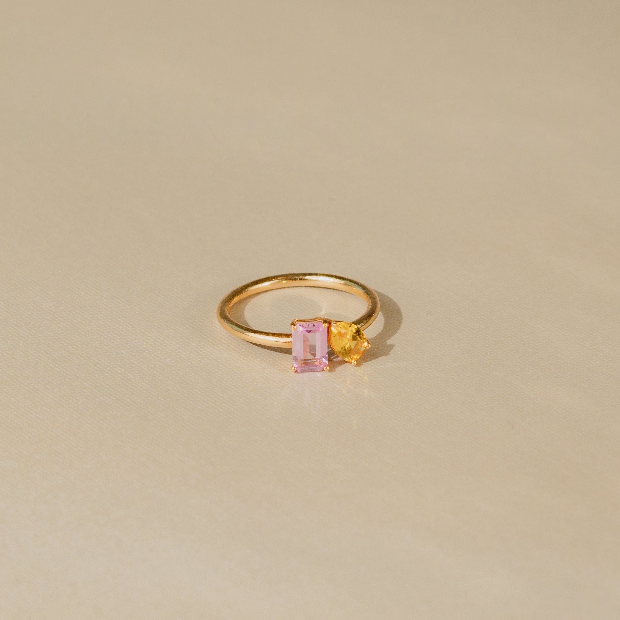 The Two Stone Custom Gemstone Ring