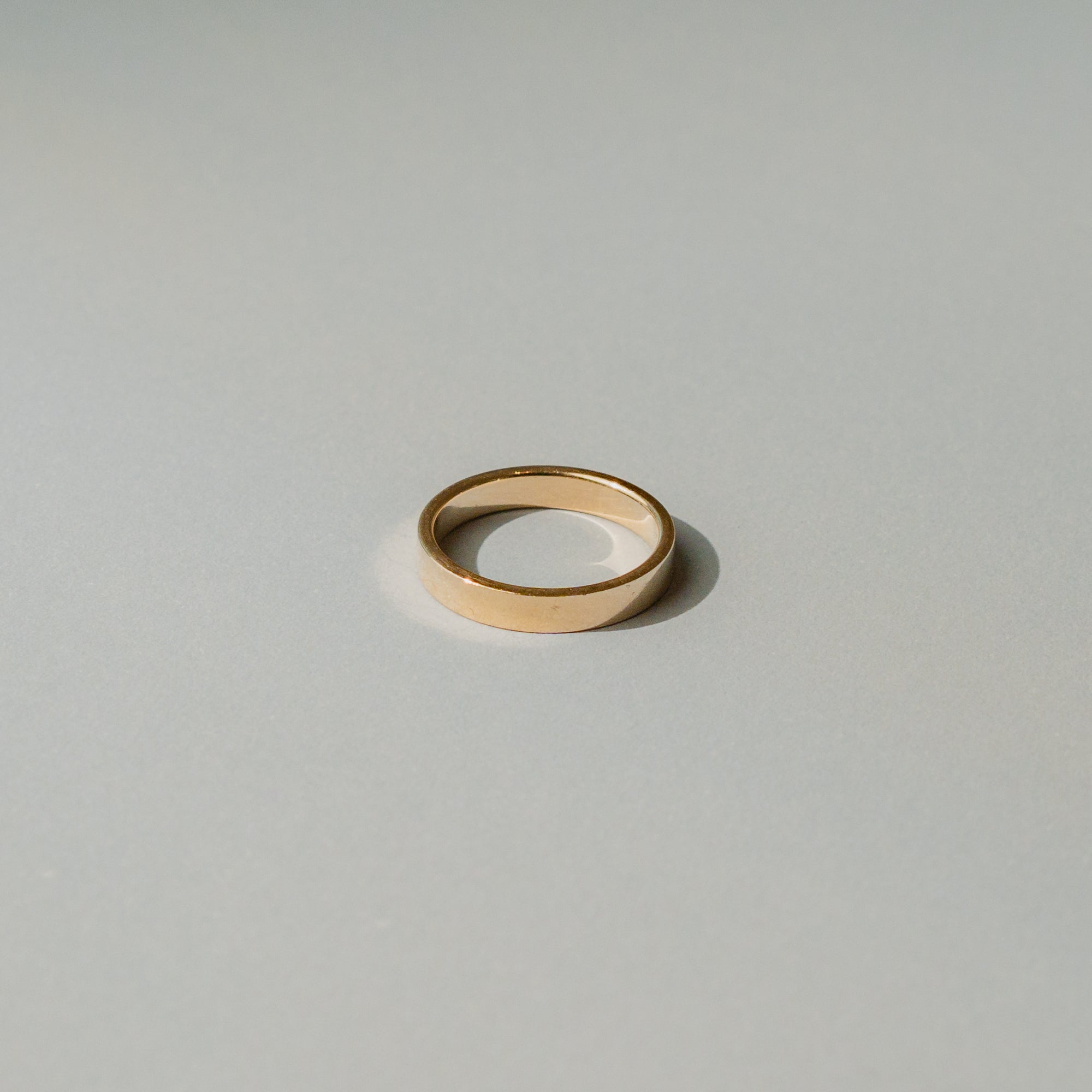 The Whitney Flat Edge Wedding Band