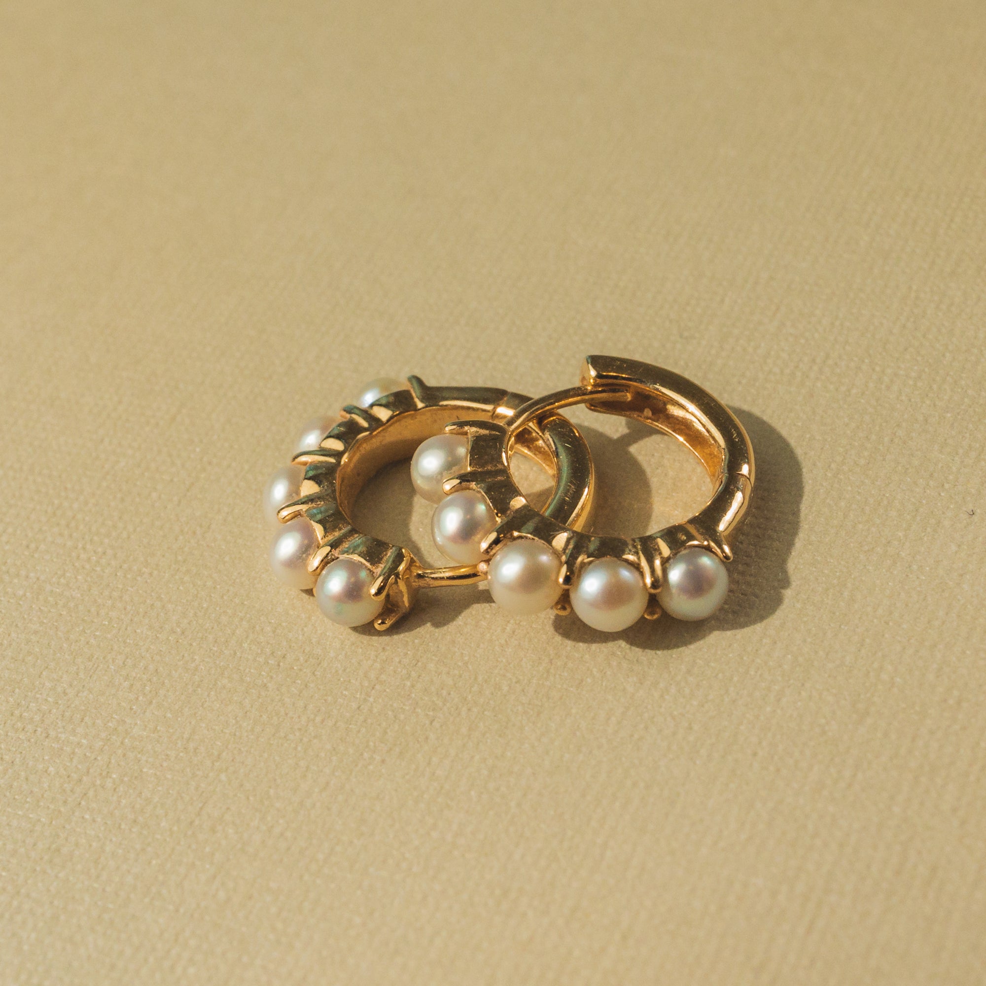 Perfect Pearl Huggie Hoop Earrings