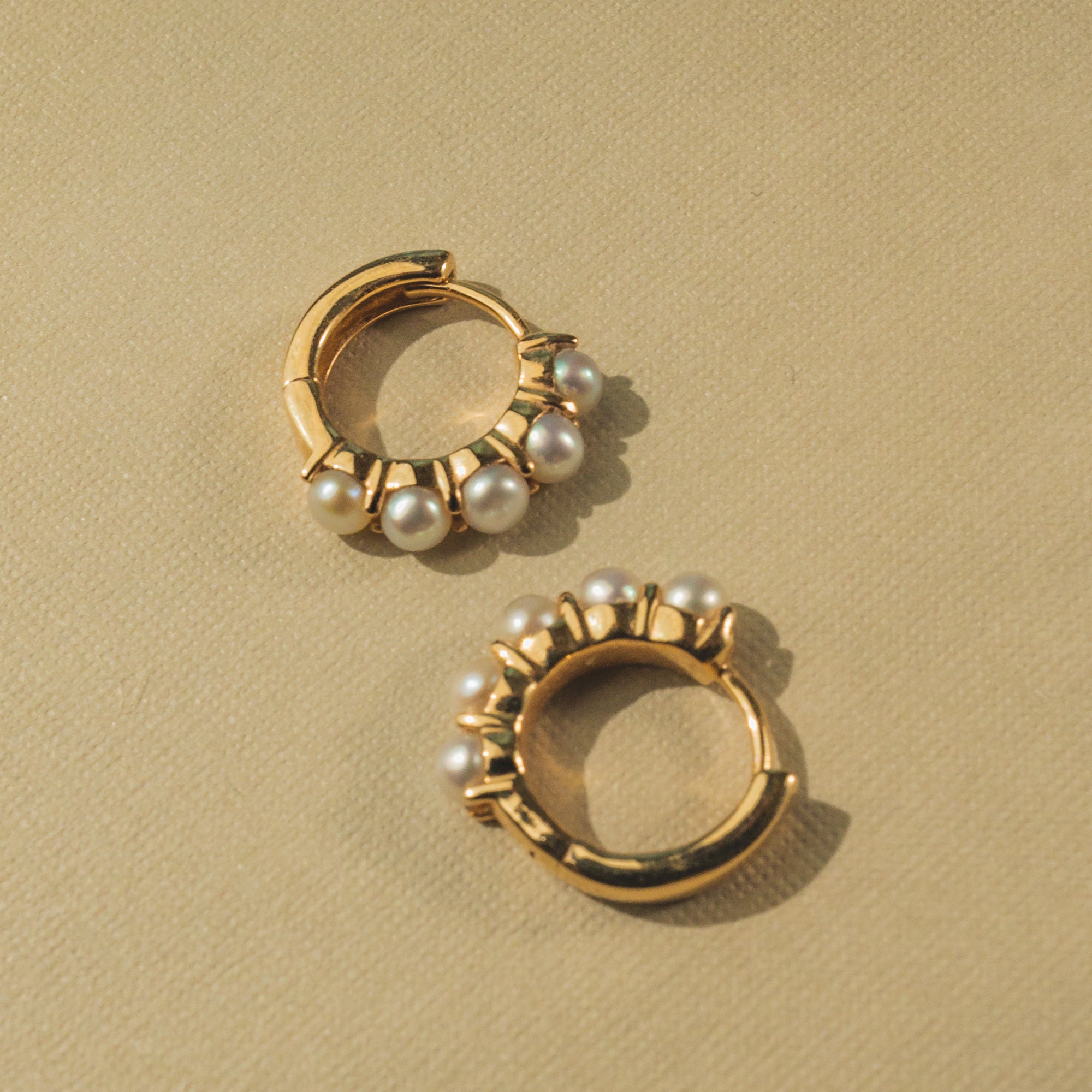 Perfect Pearl Huggie Hoop Earrings